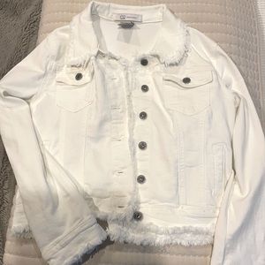 White jean jacket